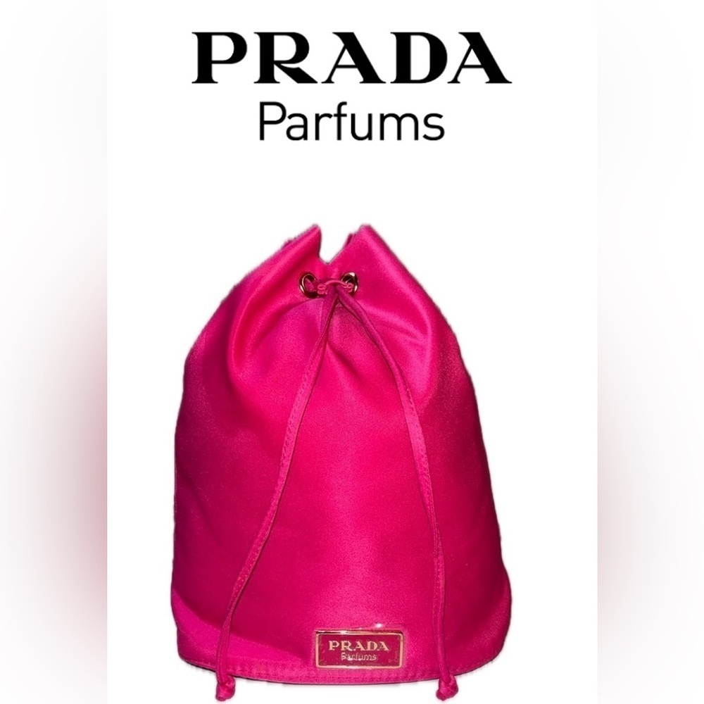Authentic Prada Parfums Pouch Drawstring Pink